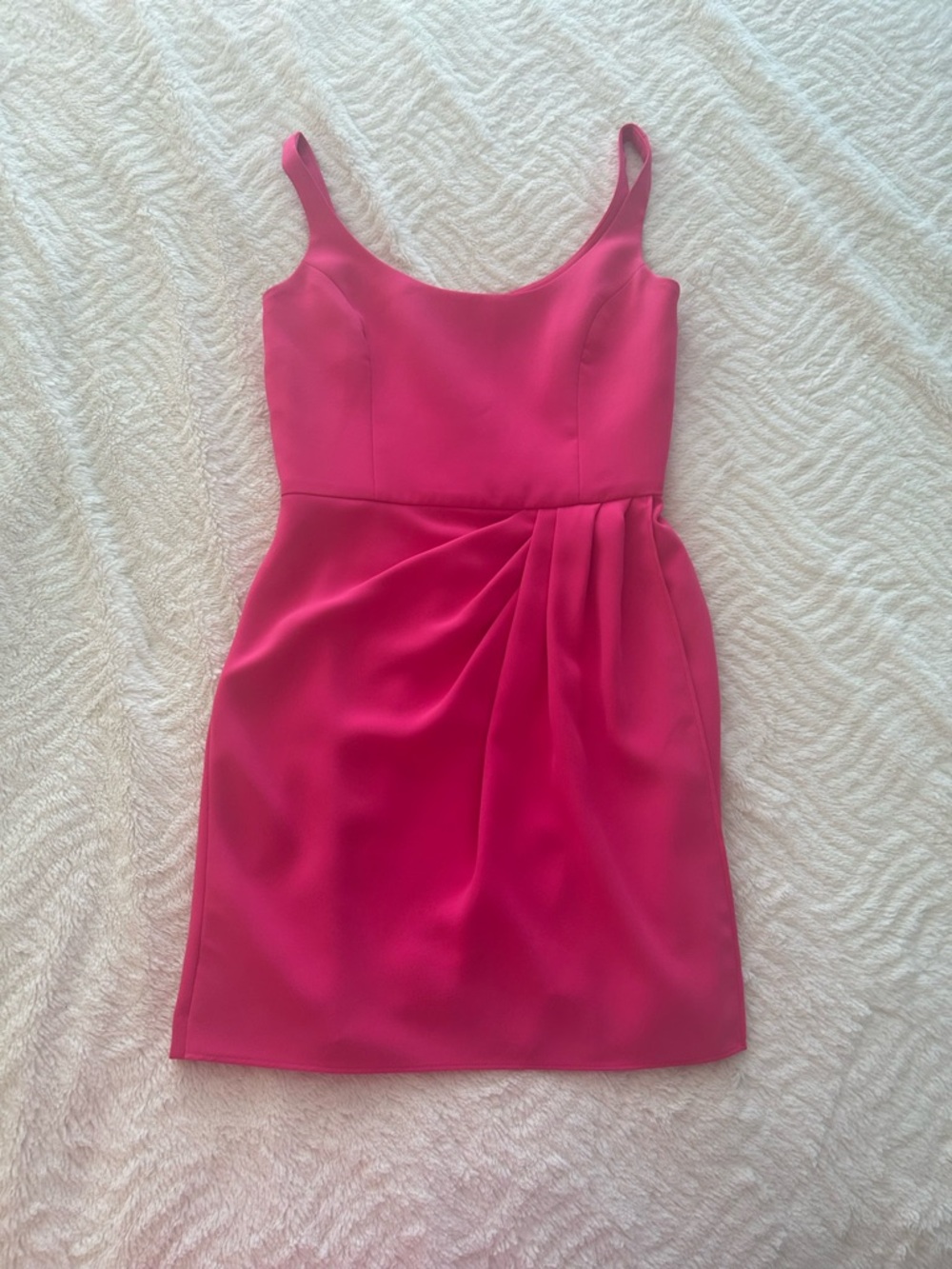 Amanda Uprichard Pink Sheath Dress with Side Draping